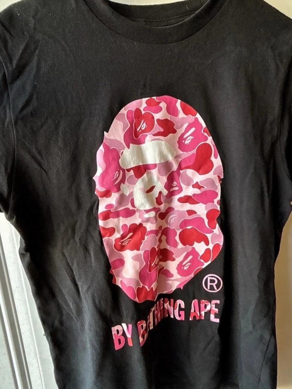 A Bathing Ape BAPE ABC Camo By Bathing Ape Tee Black/Pink Tee Black & Pink Size